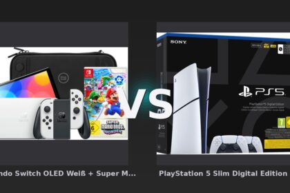 Vergleich: Nintendo Switch OLED Weiß + Super Mario Bros. Wonder + BlueBuilt Schutzhülle vs PlayStation 5 Slim Digital Edition + Zusätzlicher Controller Weiß - Nintendo Switch OLED vs. PlayStation 5 Slim Digital: Hybrid-Spaß oder Heimkino-Power?