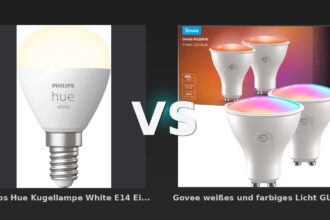 Vergleich: Philips Hue Kugellampe White E14 Einzelne Lampe vs Govee weißes und farbiges Licht GU10 Doppelpack - Philips Hue Kugellampe vs Govee weißes und: Der KI-Audit