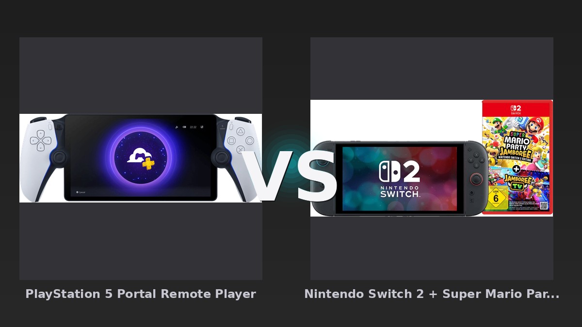 Vergleich: PlayStation 5 Portal Remote Player vs Nintendo Switch 2 + Super Mario Party Jamboree - PlayStation 5 Portal vs Nintendo Switch 2: Der KI-Audit
