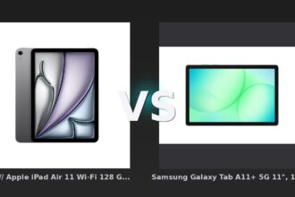 Vergleich: "RP// Apple iPad Air 11 Wi-Fi 128 GB Spacegrau M3- 2025" vs Samsung Galaxy Tab A11+ 5G 11", 128 GB Gray - Apple iPad Air 11 (2025) vs Samsung Galaxy Tab A11+ 5G – Tablet-Vergleich 2026