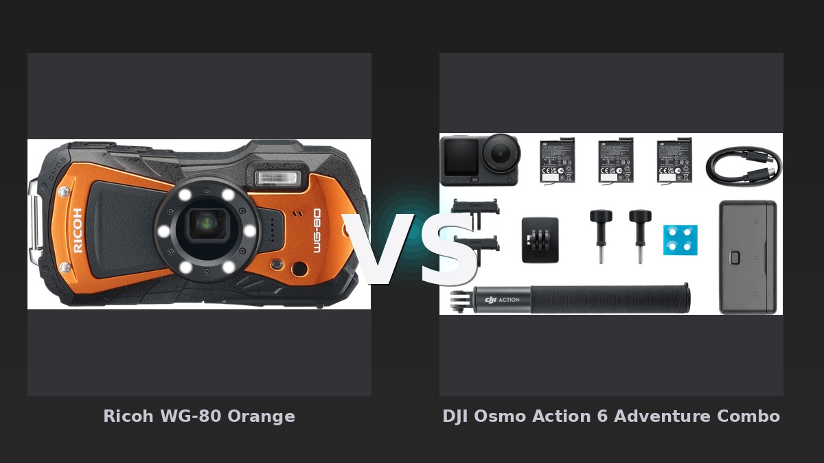 Vergleich: Ricoh WG-80 Orange vs DJI Osmo Action 6 Adventure Combo - Ricoh WG-80 Orange vs DJI Osmo Action: Der KI-Audit