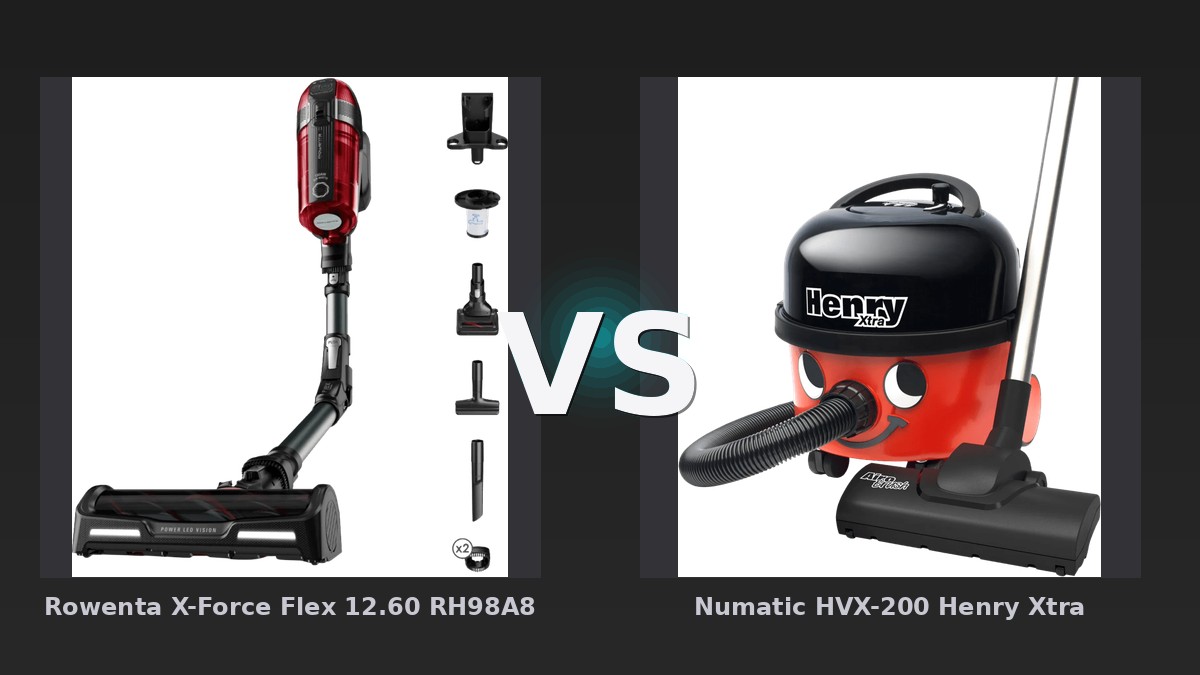 Vergleich: Rowenta X-Force Flex 12.60 RH98A8 vs Numatic HVX-200 Henry Xtra - Rowenta X-Force Flex vs Numatic HVX-200 Henry: Der KI-Audit