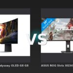 Vergleich: Samsung 34" Odyssey OLED G8 G85SD Ultra WQHD 175Hz Gaming Monitor, 34 Silber vs ASUS ROG Strix XG34WCDMTG QD-OLED Curved