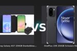 Vergleich: Samsung Galaxy A57 256GB Dunkelblau 5G + Basis-Zubehörset vs OnePlus 15R 256GB Schwarz 5G - Samsung Galaxy A57 vs. OnePlus 15R: Mittelklasse-Duell mit klarem Preis-Leistungs-Sieger