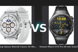 Vergleich: Samsung Galaxy Watch8 Classic 4G Weiß 46 mm vs Huawei Watch GT5 Pro 46 mm Grau/Schwarz - Samsung Galaxy Watch8 Classic vs Huawei Watch GT5 Pro: LTE trifft auf Ausdauer