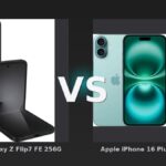 Vergleich: Samsung Galaxy Z Flip7 FE 256GB Schwarz 5G vs Apple iPhone 16 Plus 256GB Grün + BlueBuilt Panzerglas
