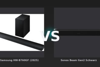 Vergleich: Samsung HW-B760GF (2025) vs Sonos Beam Gen2 Schwarz - Samsung HW-B760GF vs. Sonos Beam Gen2: Subwoofer oder Multiroom? Der datenbasierte Vergleich