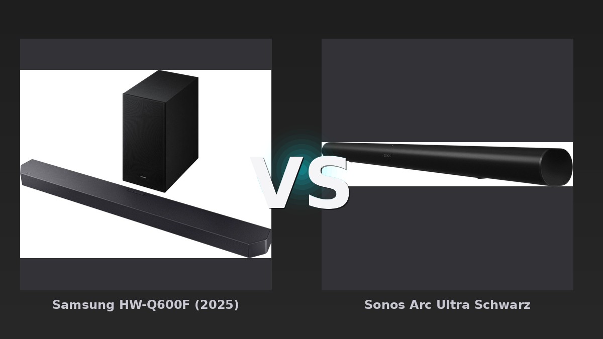Vergleich: Samsung HW-Q600F (2025) vs Sonos Arc Ultra Schwarz - Samsung HW-Q600F vs Sonos Arc Ultra: Der Preis-Leistungs-Sieger ist klar