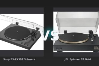 Vergleich: Sony PS-LX3BT Schwarz vs JBL Spinner BT Gold - Sony PS-LX3BT Schwarz vs JBL Spinner BT: Der KI-Audit