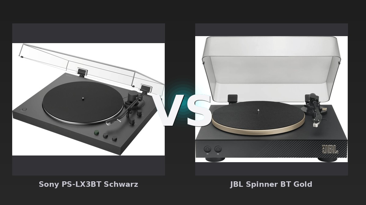 Vergleich: Sony PS-LX3BT Schwarz vs JBL Spinner BT Gold - Sony PS-LX3BT Schwarz vs JBL Spinner BT: Der KI-Audit