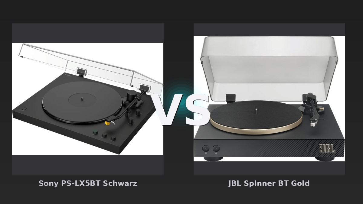 Vergleich: Sony PS-LX5BT Schwarz vs JBL Spinner BT Gold - Sony PS-LX5BT Schwarz vs JBL Spinner BT: Der KI-Audit