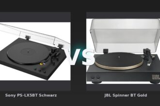 Vergleich: Sony PS-LX5BT Schwarz vs JBL Spinner BT Gold - Sony PS-LX5BT Schwarz vs JBL Spinner BT Gold: Vergleich