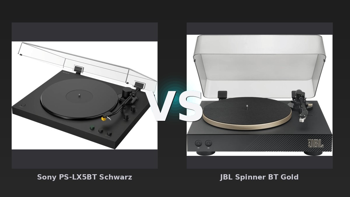 Vergleich: Sony PS-LX5BT Schwarz vs JBL Spinner BT Gold - Sony PS-LX5BT Schwarz vs JBL Spinner BT Gold: Vergleich