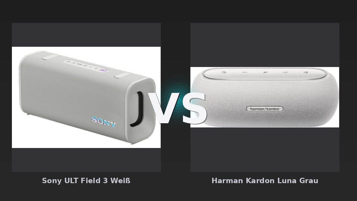 Vergleich: Sony ULT Field 3 Weiß vs Harman Kardon Luna Grau - Sony ULT Field 3 vs Harman Kardon Luna: Bassgewaltiger Outdoor-Riese gegen eleganten Kompaktbegleite