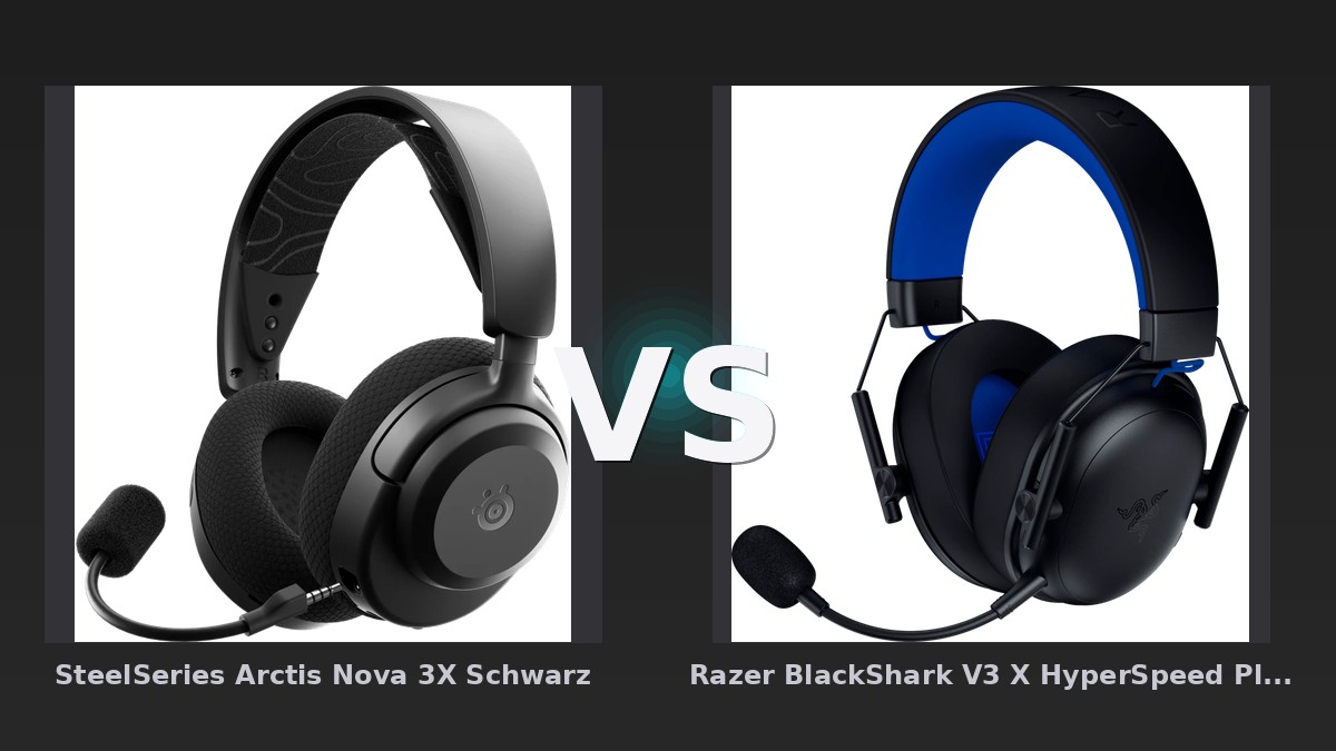 Vergleich: SteelSeries Arctis Nova 3X Schwarz vs Razer BlackShark V3 X HyperSpeed PlayStation - Schwarz - SteelSeries Arctis Nova vs Razer BlackShark V3: Der KI-Audit