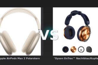 Vergleich: Apple AirPods Max 2 Polarstern vs "Dyson OnTrac™ Nachtblau/Kupfer" - Apple AirPods Max 2 vs. Dyson OnTrac: Der Over-Ear-Kampf zwischen Ökosystem-König und Akku-Überflieg