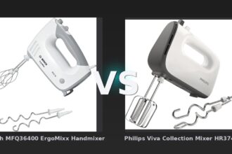 Vergleich: Bosch MFQ36400 ErgoMixx Handmixer vs Philips Viva Collection Mixer HR3740/00 - Bosch MFQ36400 gegen Philips HR3740: Mehr Power oder besserer Preis?