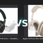 Vergleich: Bowers & Wilkins Px8 Grün + BlueBuilt Power-Delivery-Ladegerät mit USB-C-Port 20 W Weiß vs Apple AirPods Max Gold + Apple USB-C-Ladegerät 20 W - Bowers & Wilkins Px8 vs. Apple AirPods Max: Zwei Premium-ANC-Bundles im Vergleich