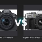 Vergleich: Canon EOS R7 + 18-150mm vs Fujifilm X-T50 Silber + XF 16-50mm f/2.8-4.8 R LM WR - Canon EOS R7 vs. Fujifilm X-T50: Kit-Kampf der APS-C Königinnen