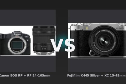 Vergleich: Canon EOS RP + RF 24-105mm vs Fujifilm X-M5 Silber + XC 15-45mm f/3.5-5.6 OIS PZ - Canon EOS RP vs. Fujifilm X-M5: Vollformat-Kompakt vs. leichter APS-C-Allrounder im Kit-Vergleich