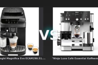 Vergleich: De'Longhi Magnifica Evo ECAM290.51.B vs "Ninja Luxe Café Essential Kaffeemaschine - ES501EU" - De'Longhi Magnifica Evo vs Ninja Luxe Café Essential: Kaffeevollautomaten im Vergleich