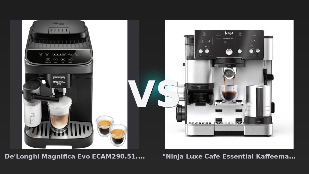 Vergleich: De'Longhi Magnifica Evo ECAM290.51.B vs "Ninja Luxe Café Essential Kaffeemaschine - ES501EU" - De'Longhi Magnifica Evo vs Ninja Luxe Café Essential: Kaffeevollautomaten im Vergleich