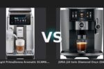 Vergleich: De'Longhi PrimaDonna Aromatic ECAM630.75.TM vs JURA J10 twin Diamond Onyx (EA) - De'Longhi PrimaDonna Aromatic vs. JURA J10 twin: Duell der High-End-Vollautomaten