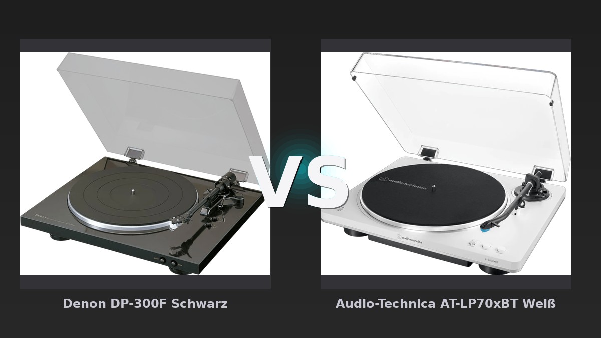 Vergleich: Denon DP-300F Schwarz vs Audio-Technica AT-LP70xBT Weiß - Denon DP-300F vs Audio-Technica AT-LP70xBT: Vollautomatik-Plattenspieler im Vergleich