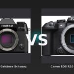 Vergleich: Fujifilm X-T50 Gehäuse Schwarz vs Canon EOS R10 Gehäuse - Fujifilm X-T50 vs. Canon EOS R10: Spiegellose Systemkameras im Vergleich