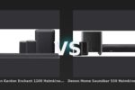 Vergleich: Harman Kardon Enchant 1100 Heimkino-Set vs Denon Home Soundbar 550 Heimkino-Set - Harman Kardon Enchant 1100 vs Denon Home Soundbar 550: Komplettset mit Rear Speakern dominiert