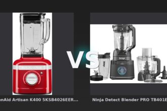 Vergleich: KitchenAid Artisan K400 5KSB4026EER Empire Rot vs Ninja Detect Blender PRO TB401EU - KitchenAid Artisan K400 vs Ninja Detect Blender PRO: Kraftprotz trifft auf Design-Klassiker
