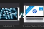 Vergleich: MacBook Air 13" M5 vs HP OmniBook 7 Copilot+ PC 17-dc0075ng - 17,3" - Intel Core Ultra 7 - 32GB RAM/1TB SSD - MacBook Air M5 vs. HP OmniBook 7: Leicht und effizient trifft auf großen Bildschirm und viel RAM
