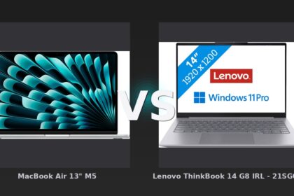Vergleich: MacBook Air 13" M5 vs Lenovo ThinkBook 14 G8 IRL - 21SG00HLMH QWERTY [Englische Tastatur] - MacBook Air 13" M5 vs Lenovo ThinkBook 14 G8: Der leichte und langlebige Sieger