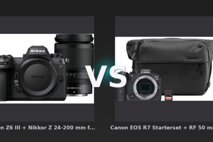 Vergleich: Nikon Z6 III + Nikkor Z 24-200 mm f/4-6.3 VR vs Canon EOS R7 Starterset + RF 50 mm f/1.8 STM - Nikon Z6 III vs Canon EOS R7: Vollformat trifft APS-C – Wer bietet das bessere Bundle?