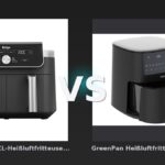 Vergleich: Ninja DualZone XL-Heißluftfritteuse mit 9,5 l Fassungsvermögen und 2 Schubladen in Grau | DZ901EU | vs GreenPan Heißluftfritteuse "Bistro" 1 Korb 7,2 l, schwarz - Ninja DualZone XL vs. GreenPan Bistro – Zwei-Schubladen-Power gegen Einsteiger-Klassiker