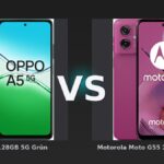 Vergleich: OPPO A5 128GB 5G Grün vs Motorola Moto G55 256GB Lila 5G - Vergleich: OPPO A5 vs Motorola Moto G55 – Wer bietet mehr Smartphone fürs Geld?