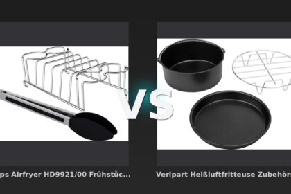 Vergleich: Philips Airfryer HD9921/00 Frühstücksset vs Veripart Heißluftfritteuse Zubehörset 3-teilig - Philips Airfryer Frühstücksset vs. Veripart Zubehörset 3-teilig: Zubehör für Heißluftfritteusen im V