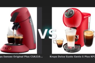 Vergleich: Philips Senseo Original Plus CSA210/90 Rot vs Krups Dolce Gusto Genio S Plus KP3405 Rot - Philips Senseo vs. Krups Dolce Gusto: Kapsel-Duell der Systeme