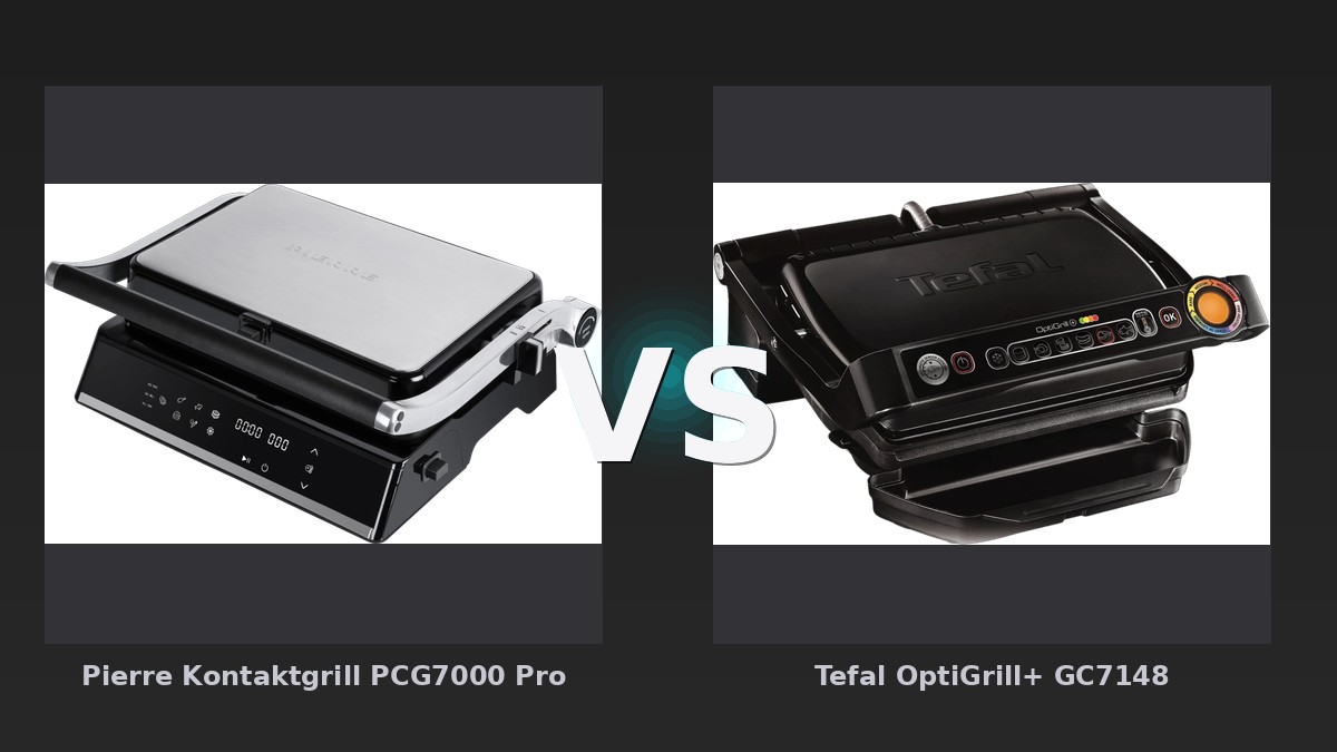 Vergleich: Pierre Kontaktgrill PCG7000 Pro vs Tefal OptiGrill+ GC7148 - Pierre PCG7000 Pro vs Tefal OptiGrill+ GC7148: Der datenbasierte Kontaktgrill-Vergleich 2026