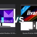Vergleich: Samsung 32" Essential Monitor S3 S39GD FHD 100Hz Curved, 32 Schwarz vs iiyama ProLite XUB2797HSN-B2 - Samsung S39GD Curved vs. Iiyama XUB2797HSN-B2: Größe und Tempo gegen Ergonomie und Preis