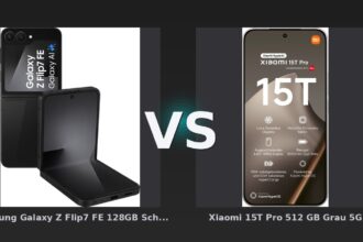 Vergleich: Samsung Galaxy Z Flip7 FE 128GB Schwarz 5G vs Xiaomi 15T Pro 512 GB Grau 5G - Samsung Galaxy Z Flip7 FE vs Xiaomi 15T Pro: Faltflaggschiff gegen Preis-Leistungs-King