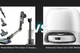 Vergleich: Shark PowerDetect Pet Clean & Empty IP3251EUT vs Roborock Qrevo Curv 5A1 White - Shark PowerDetect Pet vs Roborock Qrevo Curv: Der datenbasierte Vergleich