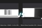 Vergleich: Sonos Beam Gen. 2 Weiß + 2x Era 100 Weiß vs Denon Home Soundbar 550 + Denon Home Subwoofer Schwarz - Sonos Beam Gen. 2 + 2x Era 100 vs Denon Home Soundbar 550 + Subwoofer: Der Bundle-Vergleich