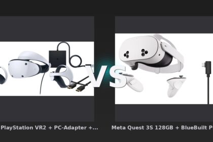 Vergleich: Sony PlayStation VR2 + PC-Adapter + DisplayPort-1.4-Kabel 3 Meter vs Meta Quest 3S 128GB + BlueBuilt PC Link-Kabel - VR-Headsets im Vergleich: Sony PlayStation VR2 vs. Meta Quest 3S – Tethered vs. Standalone