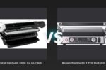 Vergleich: Tefal OptiGrill Elite XL GC760D vs Braun MultiGrill 9 Pro CG9160 - Tefal OptiGrill Elite XL GC760D vs. Braun MultiGrill 9 Pro CG9160: Flexibilität siegt über Fläche