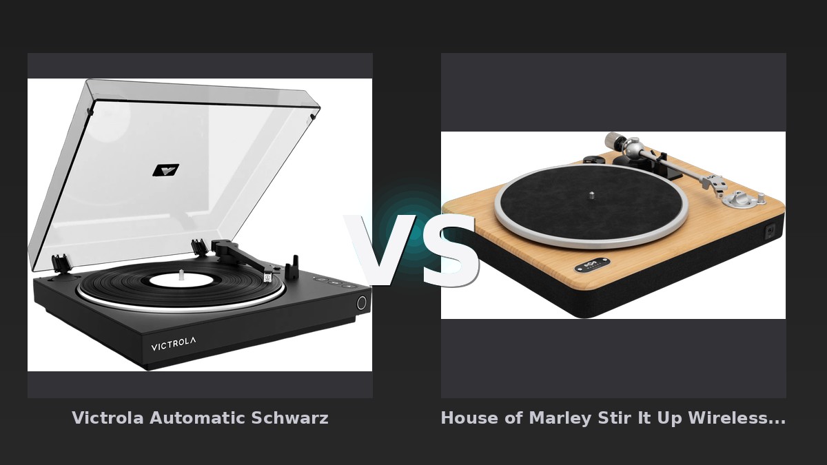 Vergleich: Victrola Automatic Schwarz vs House of Marley Stir It Up Wireless 2 - Victrola Automatic Schwarz vs. House of Marley Stir It Up Wireless 2: Komfort trifft Nachhaltigkeit