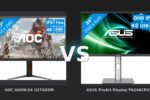 Vergleich: AOC AGON G4 U27G4XM vs ASUS ProArt Display PA24ACRV - AOC AGON G4 U27G4XM vs. ASUS ProArt PA24ACRV: Gaming-Biest trifft auf Farbgenauigkeit