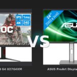 Vergleich: AOC AGON G4 U27G4XM vs ASUS ProArt Display PA24ACRV - AOC AGON G4 U27G4XM vs. ASUS ProArt PA24ACRV: Gaming-Biest trifft auf Farbgenauigkeit