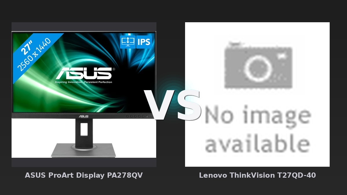 Vergleich: ASUS ProArt Display PA278QV vs Lenovo ThinkVision T27QD-40 - ASUS ProArt PA278QV vs Lenovo ThinkVision T27QD-40: Profi-Monitore im direkten Vergleich