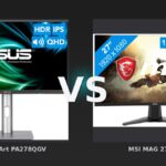 Vergleich: ASUS ProArt PA278QGV vs MSI MAG 27C6F - ASUS ProArt PA278QGV vs MSI MAG 27C6F: Profi-QHD gegen Gaming-FHD
